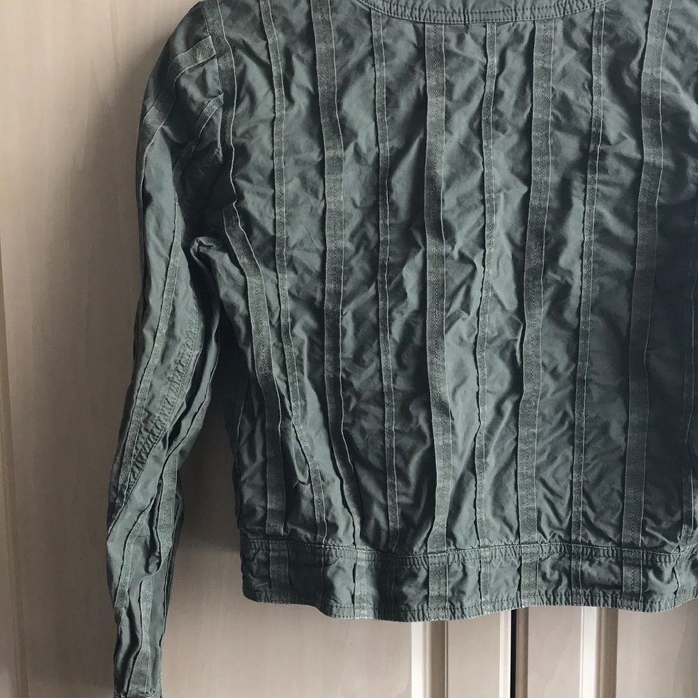 DKNY  CITY DKNY army green waist /crop NWOT 10 petite textured - Picture 7 of 12